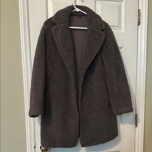 Uniqlo Dark Brown Teddy Coat.